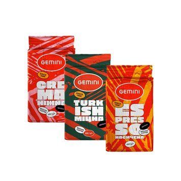 Дегустационный кофейный набор молотого кофе Gemini 3шт по 250 г G1051008 картинка