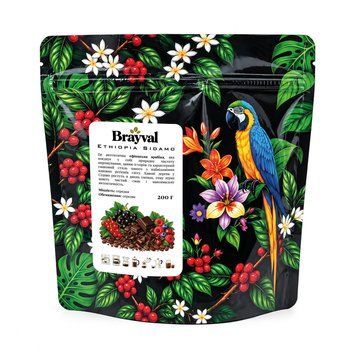 Кава в зернах Brayval Ethiopia Sidamo 200 г BRM1004 картинка