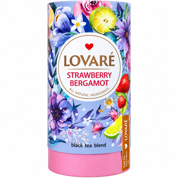Чай чорний Lovare Strawberry Bergamot 80 г lov1084 картинка
