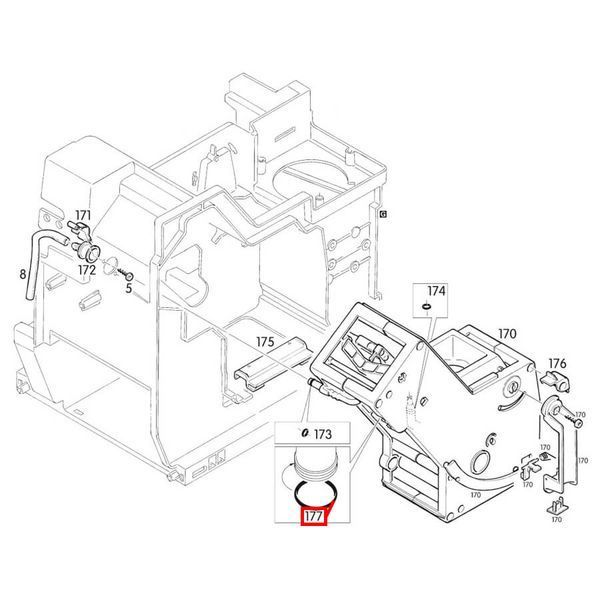 Прокладка, уплотнитель поршня ЗУ Bosch, Siemens, Nivona 10105, 59920 z770186014 картинка