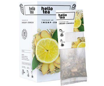Чай HELLO Tea Імбир лимон 20шт ch04000332 картинка