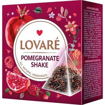 Чай Lovare гранатовий шейк пірамідки 15 пакетиків lov1023 картинка