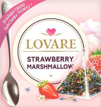 Чай Lovare полуничний зефір пірамідки 15 пакетиків lov1024 картинка