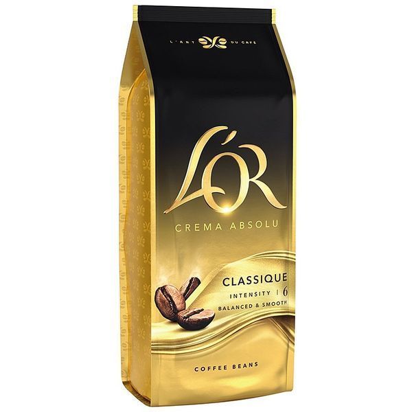 Кофе в зернах L`OR Crema Absolute Classic 1 кг (ящик 4кг) optj1000047611 картинка