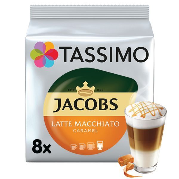 Кофе в капсулах Jacobs Tassimo Latte Macchiato Caramel 8шт (ящик 5шт) optj10000596 картинка