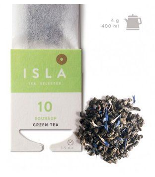 Чай зелений Isla Soursop №10 із саусепом на чайник 4 г х 10 шт IS10026 картинка