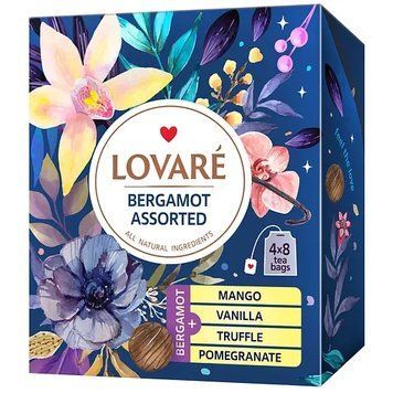 Чай Lovare бергамот асорті 32 пакетика lov1037 картинка