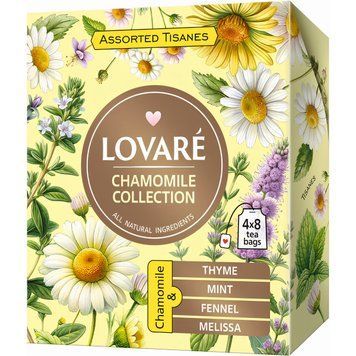 Чай трав'яний Lovare Chamomile Collection Ромашка, асорті, у пакетиках, 32 шт., 48 г lov1086 картинка