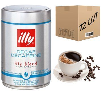 Кава в зернах ILLY Decoffeinate, без кофеїну 250 г з/б(ящик 12шт) opt11629 картинка
