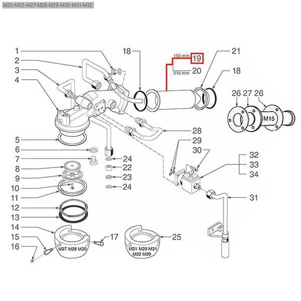 Теплообмінник CIMBALI, FAEMA d 42x150 мм 457177002 BR125106023 картинка