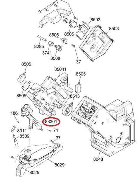 Дренажный клапан Bosch/Siemens 622540, 0061001, 00622540 (аналог) 622540.2 картинка
