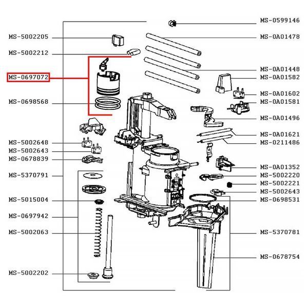 Поршень верхній для кавоварки Krups, в зборі MS-0697072 MS-0697072 картинка