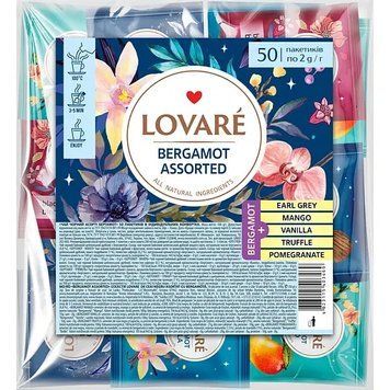 Чай Lovare бергамот ассорти 50 пакетиков lov1047 картинка