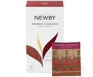 Фруктовый чай Newby Шиповник и гибискус в пакетиках 25 шт (310160) 77001070 картинка