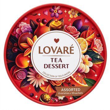 Чай чорний Lovare Tea dessert асорті у пакетиках 40 шт lov1079 картинка
