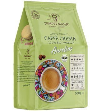 Кофе в зернах Tempelmann Aurelias Bio Caffe Crema 500 г Tem70004 картинка