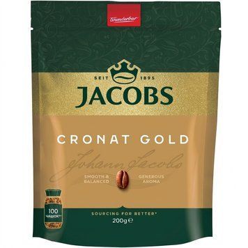 Кофе растворимый Jacobs Cronat Gold, оригінал, 200 г jac2004 картинка