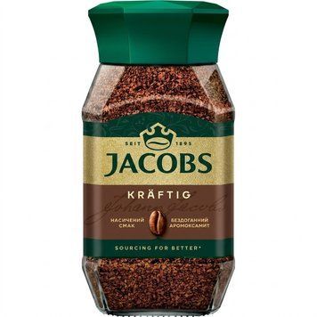 Кава розчинна Jacobs Kraftig, оригинал, 190 г банка jac2001 картинка