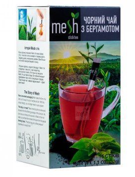 Чай саше Mesh чорний з бергамотом 32 г ME1012 картинка