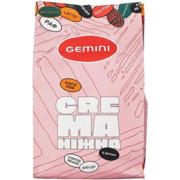 Кава в зернах Gemini Crema ніжна 500 г gem003 картинка