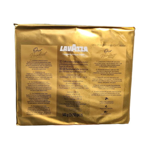 Кофе молотый Lavazza Qualit&agrave; Oro, оригинал, (спайка 2 х 250 г) Lav449004 картинка