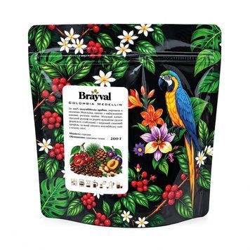Кава в зернах Brayval Colombia Medellin 200 г BRM1001 картинка