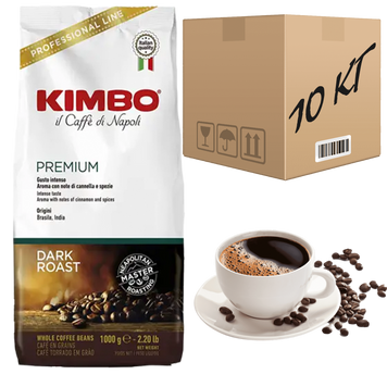 Кофе Kimbo Premium в зернах 1кг (ящик 10кг) optnob00000671 картинка