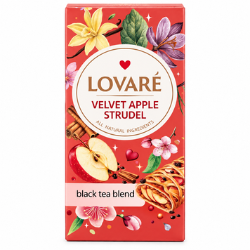 Чай чорний Lovare Velvet Apple Strudel 24 пакетика lov1081 картинка